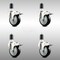 Service Caster 4 Inch 316SS Black Poly Swivel 1-1/2 Inch Expanding Stem Caster Set Lock Brake SCC-SS316TTLEX20S414-PPUB-BLK-112-4 - alternate 3